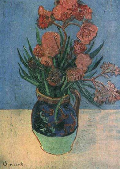 Vase with Oleanders, Vincent Van Gogh